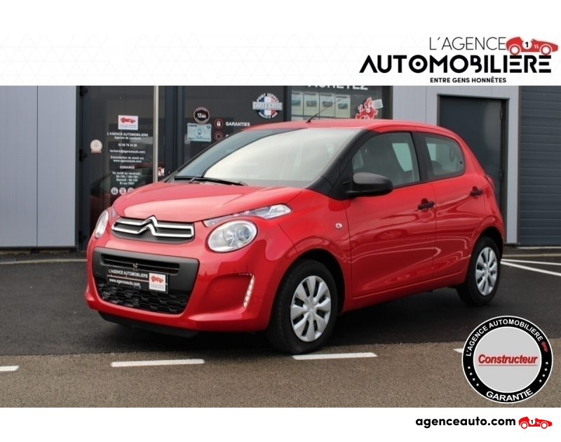 Achat voiture occasion, Auto occasion pas cher | Agence Auto Citroen C1 1.0 VTi Live 72 cv 5 Portes Rouge Année 2021 Manuelle Essence